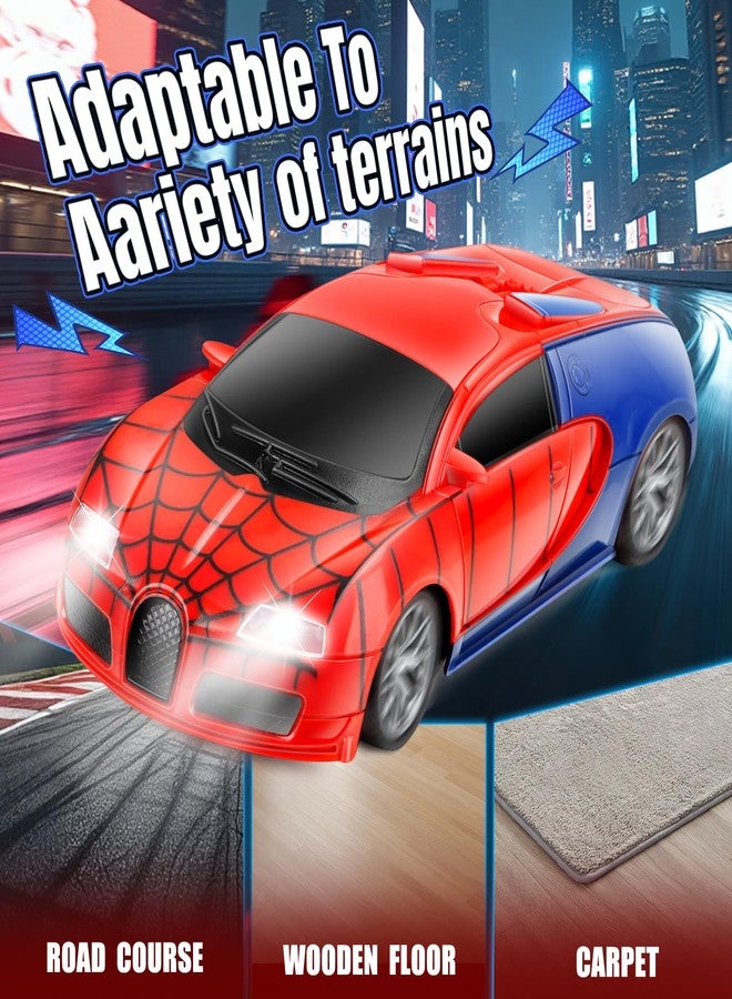 Gretex Remote Control Car Toy for Kids: Spider RC Cars for Boys Age 4-7 Toy Cars for Boys Age 4-7 Racing Car Toys Spider Toys for Boy 4-6 Birthday Gift for 3 4 5 6 7 8 Year Old Boy Girls, Red - Image 5